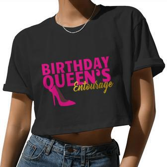 Birthday Queen's Entourage Women Cropped T-shirt - Monsterry