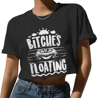 Bitches Be Floating Witty Float Girls Women Cropped T-shirt - Monsterry UK