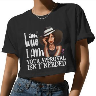 Black Melanin Queen Curly Natural Afro African American Women Cropped T-shirt - Monsterry DE