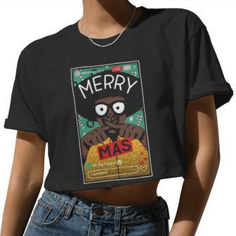 Bob The Drag Queen Merry Xmas Women Cropped T-shirt - Monsterry