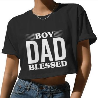 Boy Dad Blessed Women Cropped T-shirt - Monsterry AU