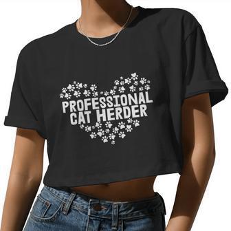 Cat Lover Professional Cat Herder Cat Day Women Cropped T-shirt - Monsterry