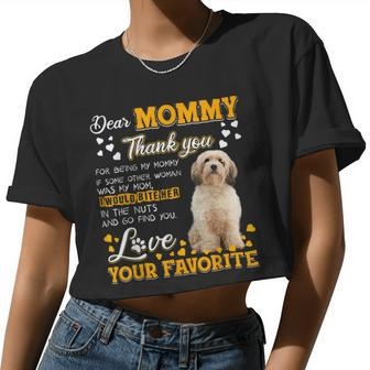 Cavachon Dear Mommy Thank You For Being My Mommy Women Cropped T-shirt - Monsterry UK