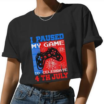 Celebrate 4Th Of July Red White Blue Usa Women Cropped T-shirt - Monsterry AU
