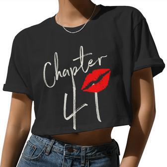 Chapter 41 Est 1981 41St Birthday For Women Women Cropped T-shirt - Monsterry DE