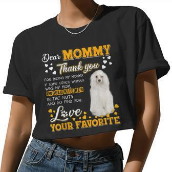Chinese Crested Dear Mommy Thank You For Being My Mommy Women Cropped T-shirt - Monsterry