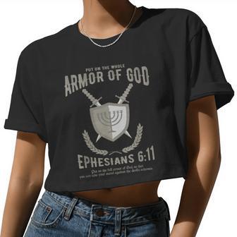 Christian Put On The Whole Armor Of God Women Women Cropped T-shirt - Monsterry UK