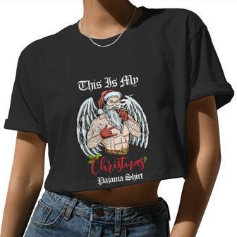 This Is My Christmas Pajama Shirt Christmas Women Cropped T-shirt - Monsterry CA