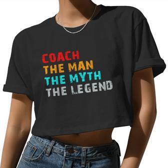 Coach The Man The Myth The Legend Women Cropped T-shirt - Monsterry DE