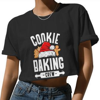 Cookie Baking Crew Christmas Santa Family Gingerbread Team V2 Women Cropped T-shirt - Monsterry