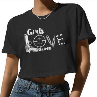 Cool Girls Love Guns Female Shooter Women Women Cropped T-shirt - Monsterry UK