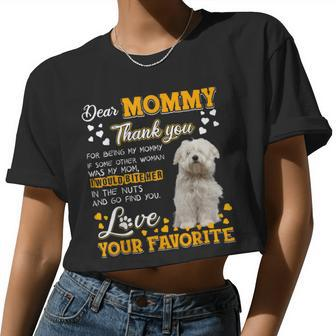 Coton De Tulear Dear Mommy Thank You For Being My Mommy Women Cropped T-shirt - Monsterry UK