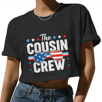 Cousin Crew 4Th Of July Patriotic American Family Matching Women Cropped T-shirt - Monsterry AU