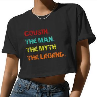 Cousin The Man The Myth The Legend Women Cropped T-shirt - Monsterry CA