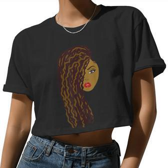 Curly Locs Twists Natural Hair For Black Women Women Cropped T-shirt - Monsterry DE
