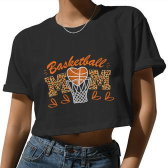 Cute Basketball Mom Retro Distressed Basketball Hoop Basketball Mom Women Cropped T-shirt - Monsterry AU