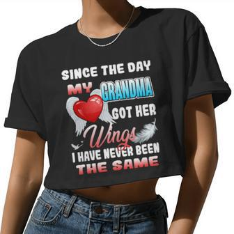 Since The Day My Grandma Got Her Wings Never Been The Same Women Cropped T-shirt - Monsterry UK