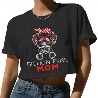 Dog Bichon Frise Mom Dog Lover Bandana Women Women Cropped T-shirt - Monsterry DE