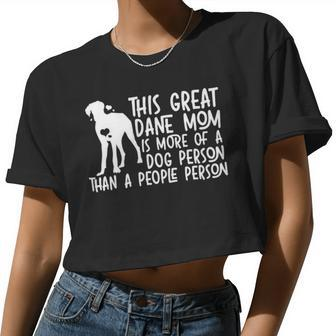 Dog Breeder Dog Animal Great Dane Mom Women Cropped T-shirt - Monsterry