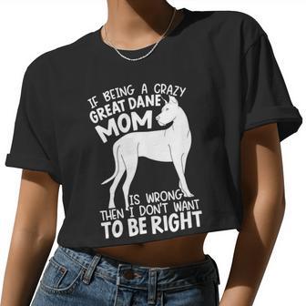 Dog Breeder Mom Dog Mom Great Dane Mom Women Cropped T-shirt - Monsterry CA