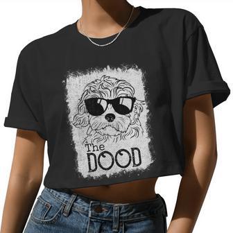 Dog Dad Mom Doodle Mom Owner The Dood Coold Dude Women Cropped T-shirt - Monsterry