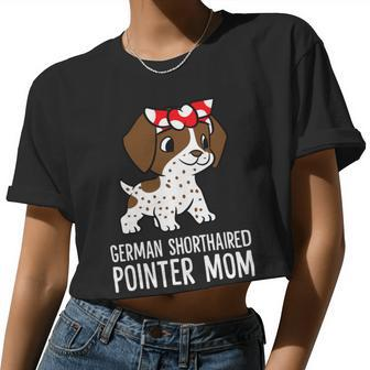 Dog German Shorthaired Gsp Dog Mom Cute German Shorthaired Pointer Mom Women Cropped T-shirt - Monsterry CA