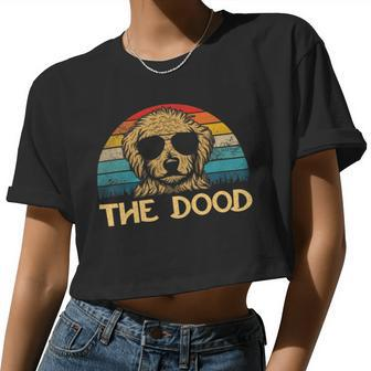 Dog Goldendoodle Retro Goldendoodle The Dood s Dad Mom Kids Women Cropped T-shirt - Monsterry