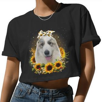 Dog Great Dane Sunflower Great Dane Dog For Women Women Cropped T-shirt - Monsterry CA