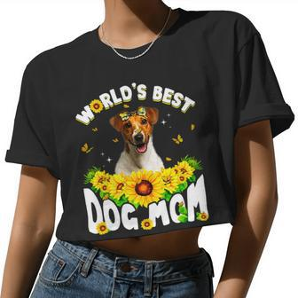 Dog Jack Russell Worlds Best Jack Russell Terrier Dog Mom Women Cropped T-shirt - Monsterry