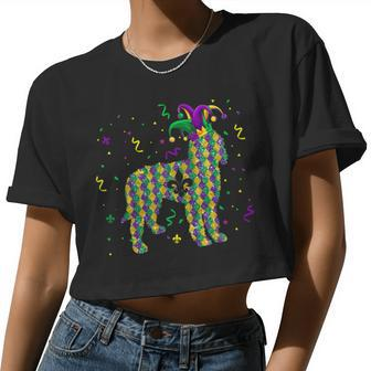 Dog Mardi Gras Outfit Goldendoodle Lover Men Women Kids Women Cropped T-shirt - Monsterry CA