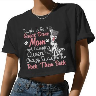 Dog Owner Animal Dog Mom Great Dane Mom Women Cropped T-shirt - Monsterry