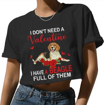I Dont Need A Valentine I Have A Beagle Beagle Lover Classic Women Women Cropped T-shirt - Monsterry UK