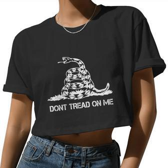Don’T Tread On Me Uterus Meaningful Women Cropped T-shirt - Monsterry