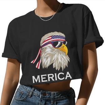 Eagle Mullet 4Th Of July Usa Merica 4Th Of July Women Cropped T-shirt - Monsterry CA