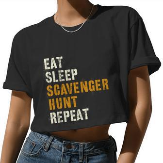 Eat Sleep Scavenger Hunt Repeat Halloween Activity Squad Cool Women Cropped T-shirt - Monsterry AU