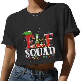 Elf Squad Christmas Matching Family Toddler Boy Girl Women Cropped T-shirt - Monsterry