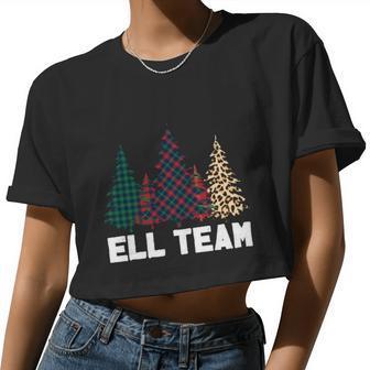 Ell Team Leopard Back To School Teachers Students Great Women Cropped T-shirt - Monsterry CA