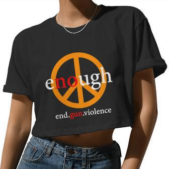Enough End Gun Violence Women Cropped T-shirt - Monsterry