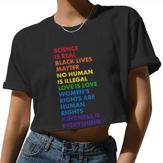 Equality Science Is Real Rainbow V2 Women Cropped T-shirt - Monsterry DE