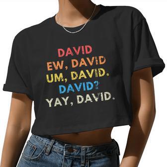 Ew David Vintage Retro Distressed Women Women Cropped T-shirt - Monsterry UK