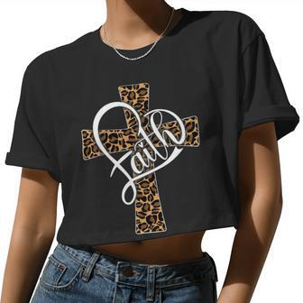 Faith Christian Men Womens Leopard Cheetah Print Religion Women Cropped T-shirt - Monsterry DE