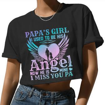 Father Grandpa Daddys Girl Real Cool Daddy Best Dad Fathers Day 58 Family Dad Women Cropped T-shirt - Monsterry