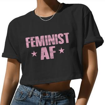 Feminist Af Tshirt Women Cropped T-shirt - Monsterry