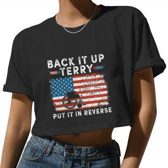 Firework American Flag 4Th Of July Women Cropped T-shirt - Monsterry UK