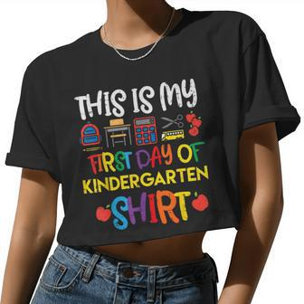 My First Day Of Kindergarten Back To Boys Girls Kids Women Cropped T-shirt - Monsterry DE