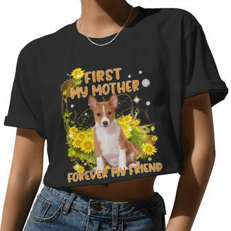 First My Mother Forever My Friend Dog Mom V2 Women Cropped T-shirt - Monsterry DE