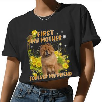 First My Mother Forever My Friend Dog Mom V3 Women Cropped T-shirt - Monsterry DE