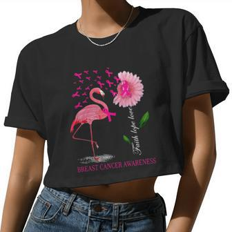 Flamingo Autism Women Cropped T-shirt - Monsterry DE