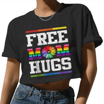 Free Mom Hugs Pride Lgbt Women Cropped T-shirt - Monsterry DE