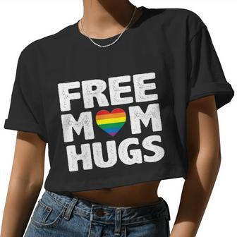 Free Mom Hugs Pride Tshirt Women Cropped T-shirt - Monsterry CA